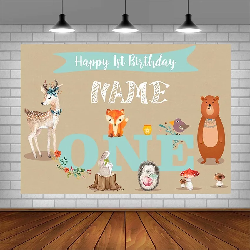 Avezano фоны для фотосъемки с днем первого дня рождения баннер дикие животные