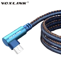 voxlink micro usb cable denim fast charging data cable for samsungxiaomilenovohuaweihtcmeizu android mobile phone cables
