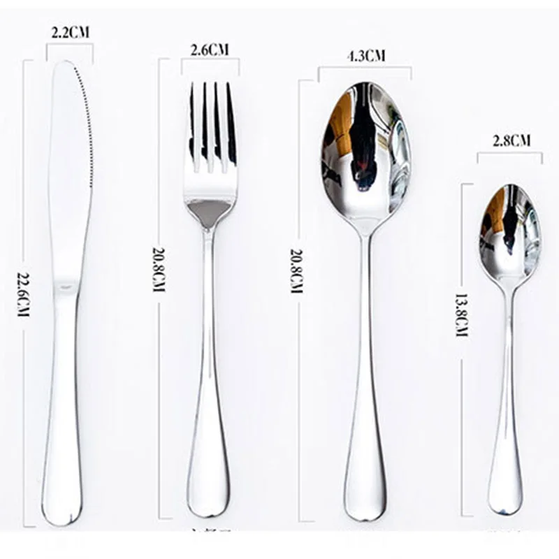 Набор столовых приборов из нержавеющей стали нож вилка ложка|Столовые сервизы| |