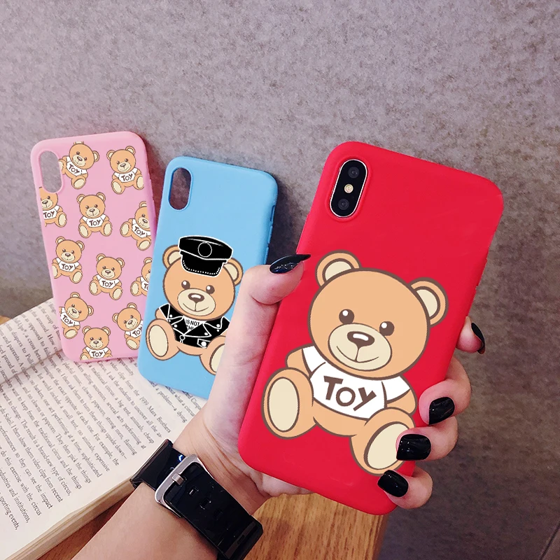 Популярный итальянский чехол для телефона с медведем samsung Galaxy S10 S9 S8 S7 S6 Plus Lite edge S10e