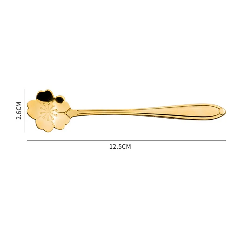 

Coffee Spoon Japanese Style Gold Cutlery Spoons Creative Teaspoon Tableware Flatware Home Stainless Steel Kitchen Accessories