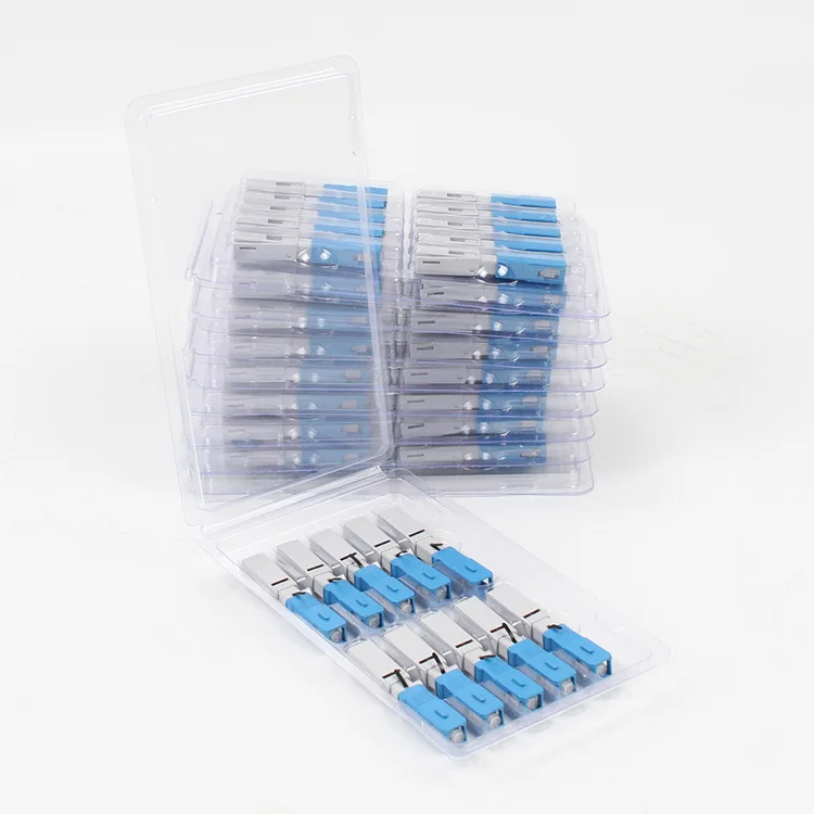 100 шт. SC UPC быстрый соединитель защелкивающийся Тип адаптер FTTH плоский