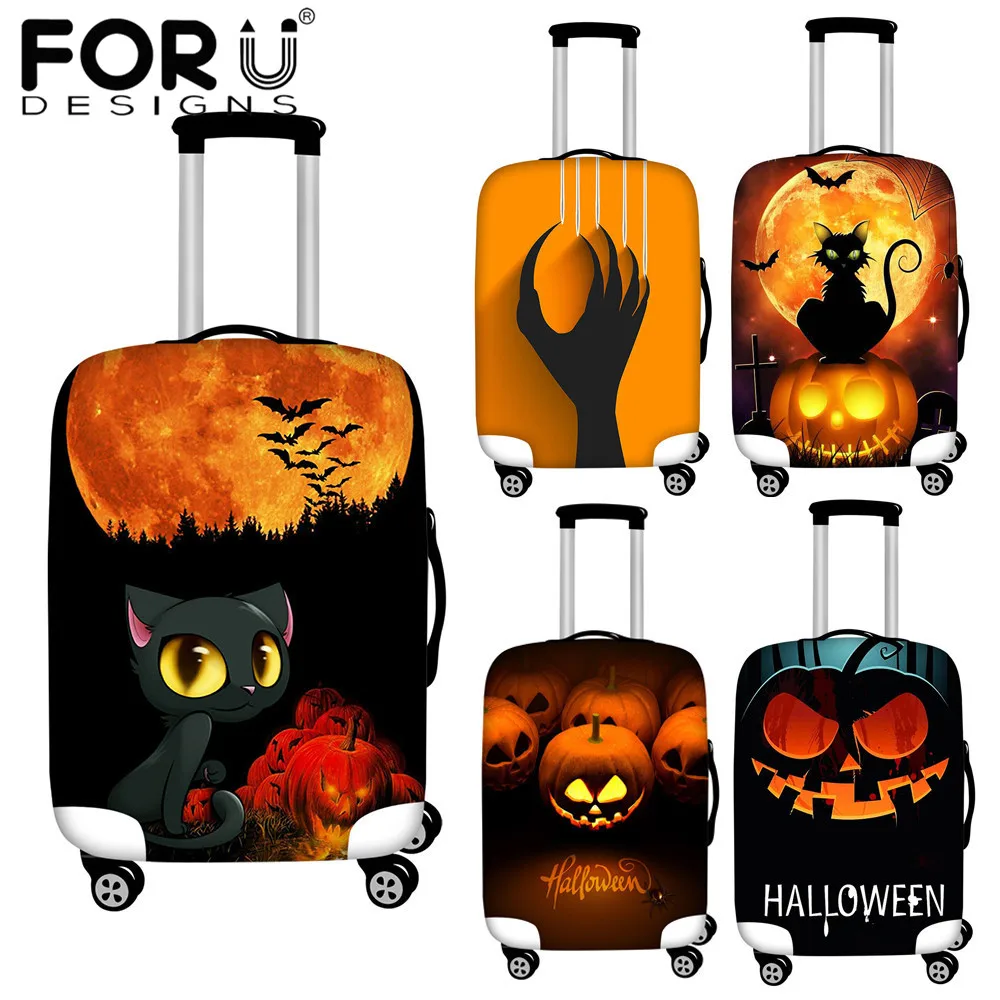 

Дорожные Чехлы для багажа FORUDESIGNS для подростков, чехлы для багажа с креативным дизайном на Хэллоуин, Модный чехол для костюма, защитные чехл...