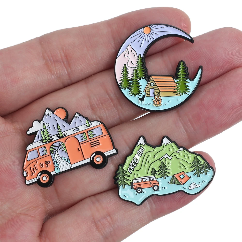 Novelty Sale Beautiful Scenery Alloy shoe charms Mountains of the moon shoe decoration for croc jibz kidsfavor kawaii cute X-mas