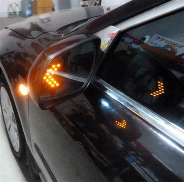 2 предмета 14 SMD СВЕТОДИОДНЫЙ стрелка Панель для автомобиля зеркало заднего вида