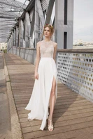new fashion a line elegant long prom dress 2015 o neck beading and crystal chiffon pageant dresses for party plus size vestidos
