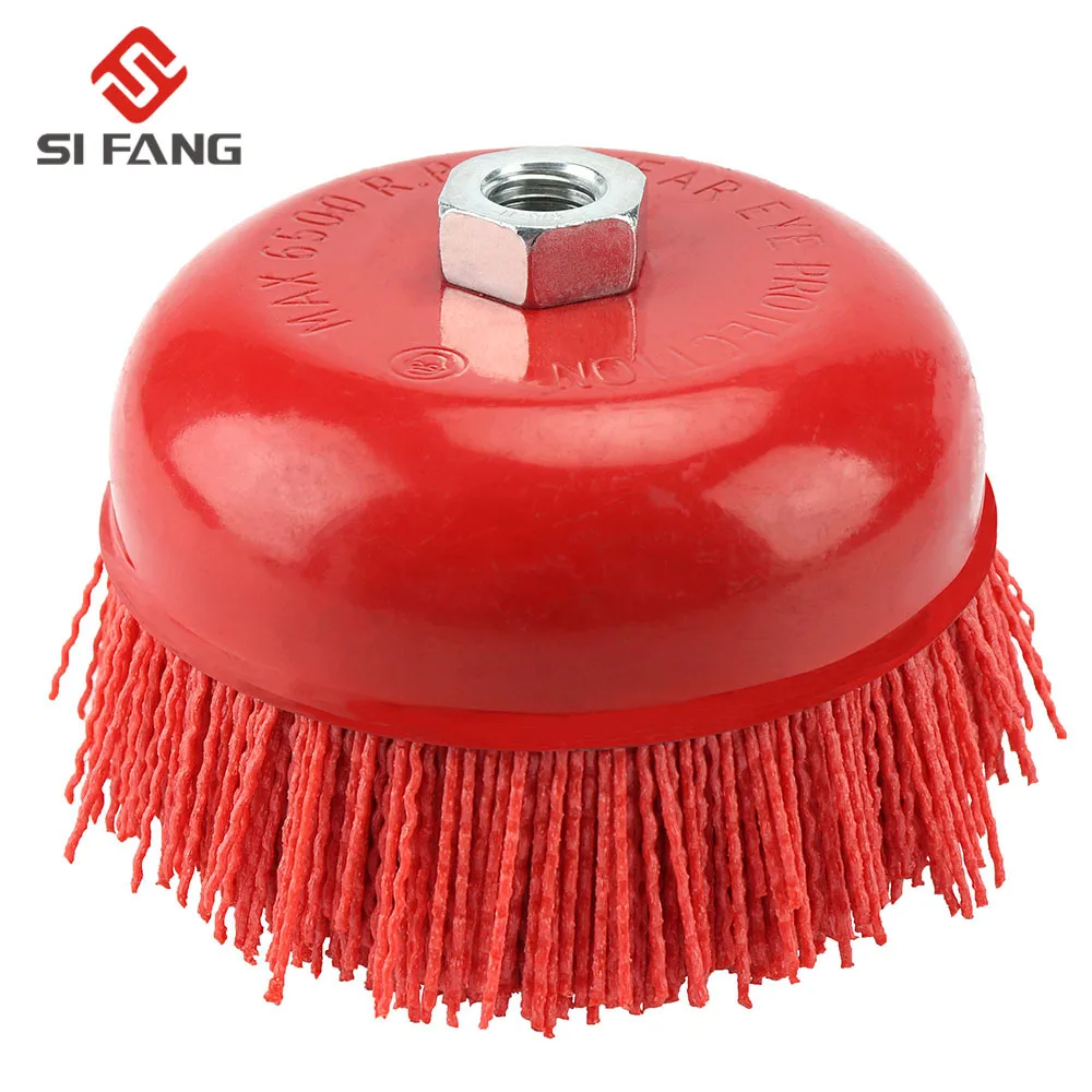 

150mm Cup Nylon Abrasive Brush Wheel Pile Polymer-abrasive Bowl Cup Nylon brush 6 inch Angle Grinder Tool