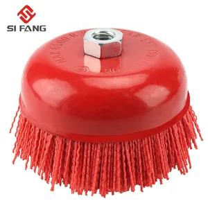 Стакан 150 мм, нейлоновая абразивная щетка, ворс, полимерная абразивная чаша, нейлоновая щетка, 6-дюймовый угловой шлифовальный станок