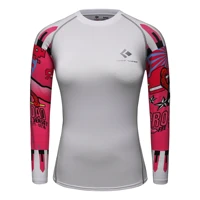 cody women rash guard long sleeve rashguard biking shirts surf tops print running shirt fitness gym yoga sportwear