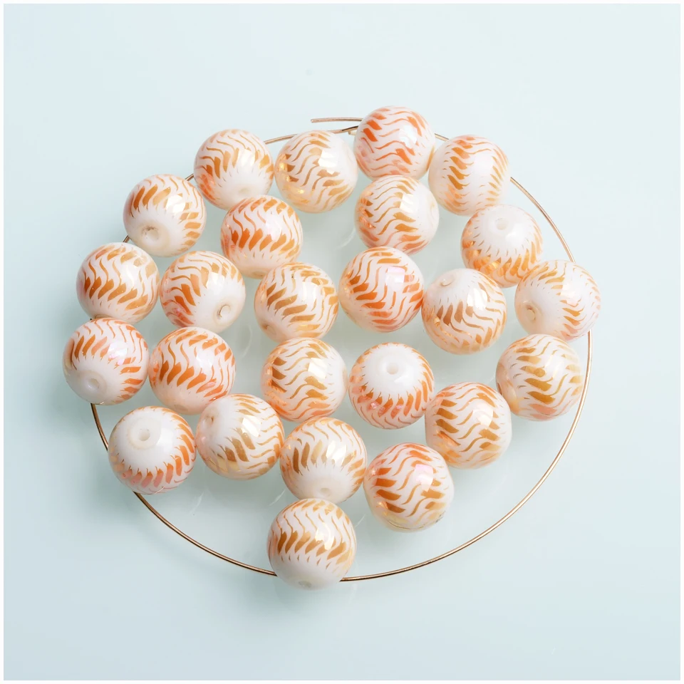 Новые товары печатные хрустальные бусины 10 мм круглые стеклянные оптом|Бусины| |