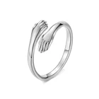 Цвета: золотистый, серебристый Цвет любовь Hug кольцо для женщин открытие с изменяемым размером Бесплатная Размеры кольцо на руку классический прилив Ювелирное Украшение для подарка вечерние WC004