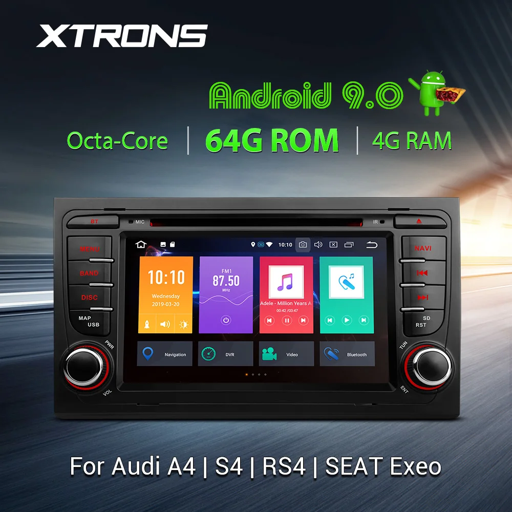 Автомобильный стерео DVD-плеер XTRONS 7 дюймов PX5 Android 9 0 радио GPS TPMS OBD DVR WIFI для Audi A4 B6 B7