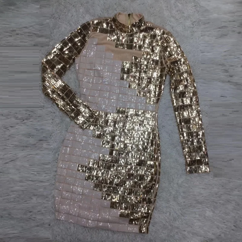 Новое поступление 2019 женское мини-платье с длинным рукавом Осеннее модное