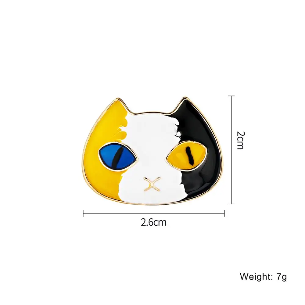 3 шт./лот модные эмалированные броши в виде мультяшного кота животного 2019 женская