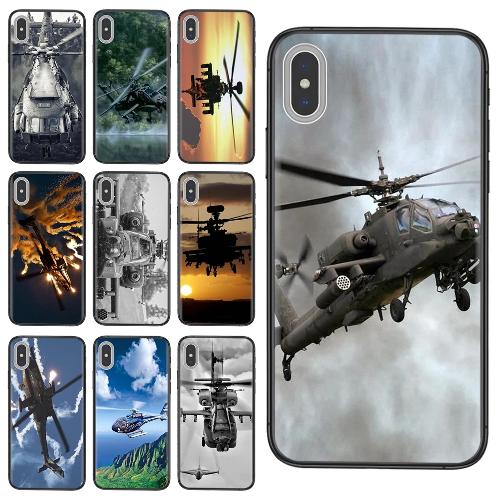 Черный мягкий чехол для Huawei Mate 40 Pro Plus 30 20 10 lite nova 8 pro y9 2019 вертолеты Апачи на закате