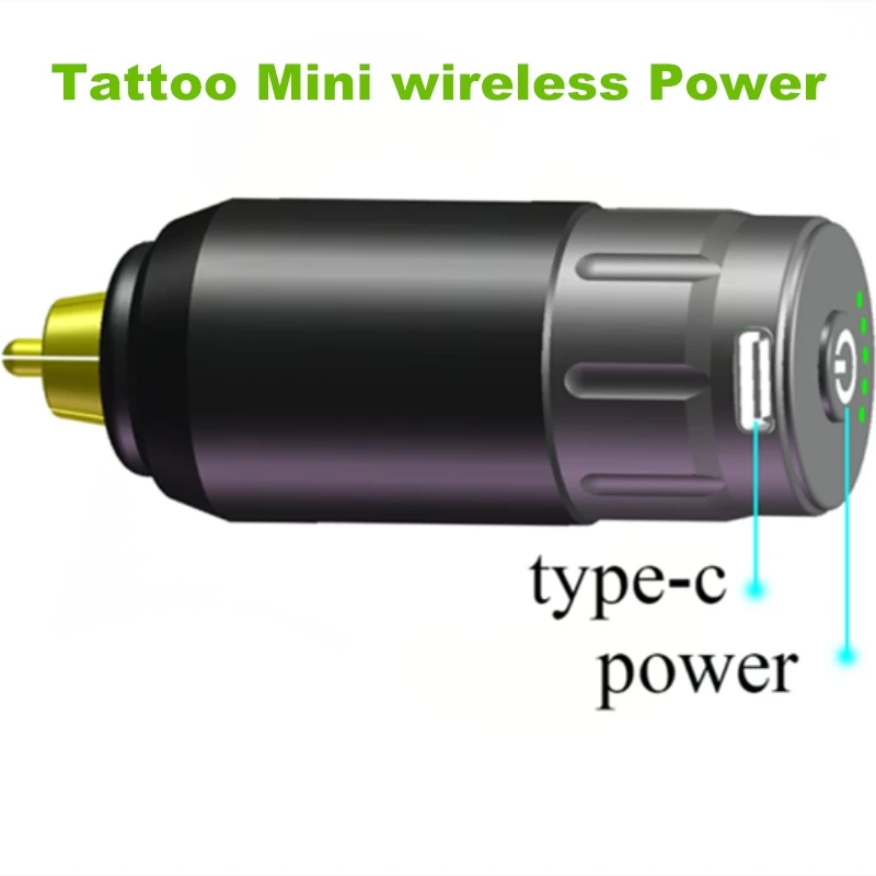 Mini Wireless Battery Bank Tattoo Power Supply Rotary Tattoo Pen Machine 1200mAh Motor Short Style For Cartridge Needle Supply