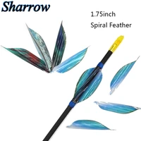 50100pcs archery spin vanes right wing 1 75 spiral feather with sticker tape for bow and arrow hunting shooting accessories