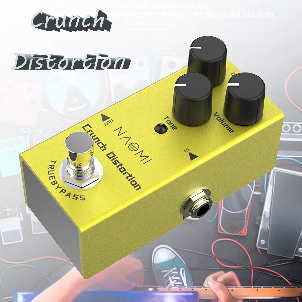 

Мини-педаль для искажений, педаль для гитарных эффектов, истинное отключение для электрогитары, запчасти постоянного тока 9 В, педаль для эф...