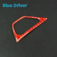 carbon fiber warning light button cover trim red for chevrolet camaro 2016 2019 car accessories interior moulding decorations