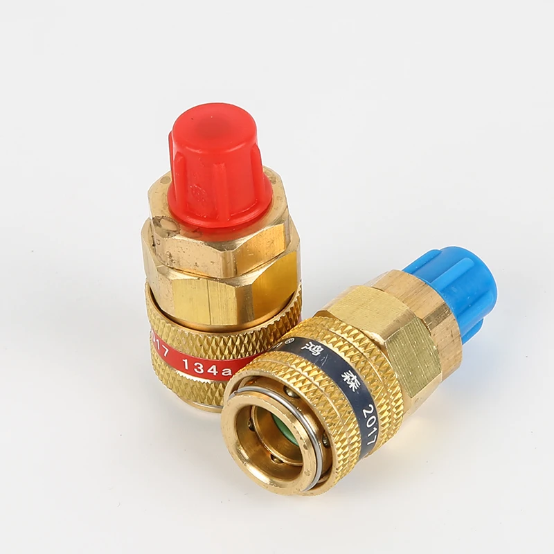 ZUKE Car air conditioner fluoride converter AC R134A Quick Coupler Connector Adapter Fittings High Low Manifold Hoset Durable