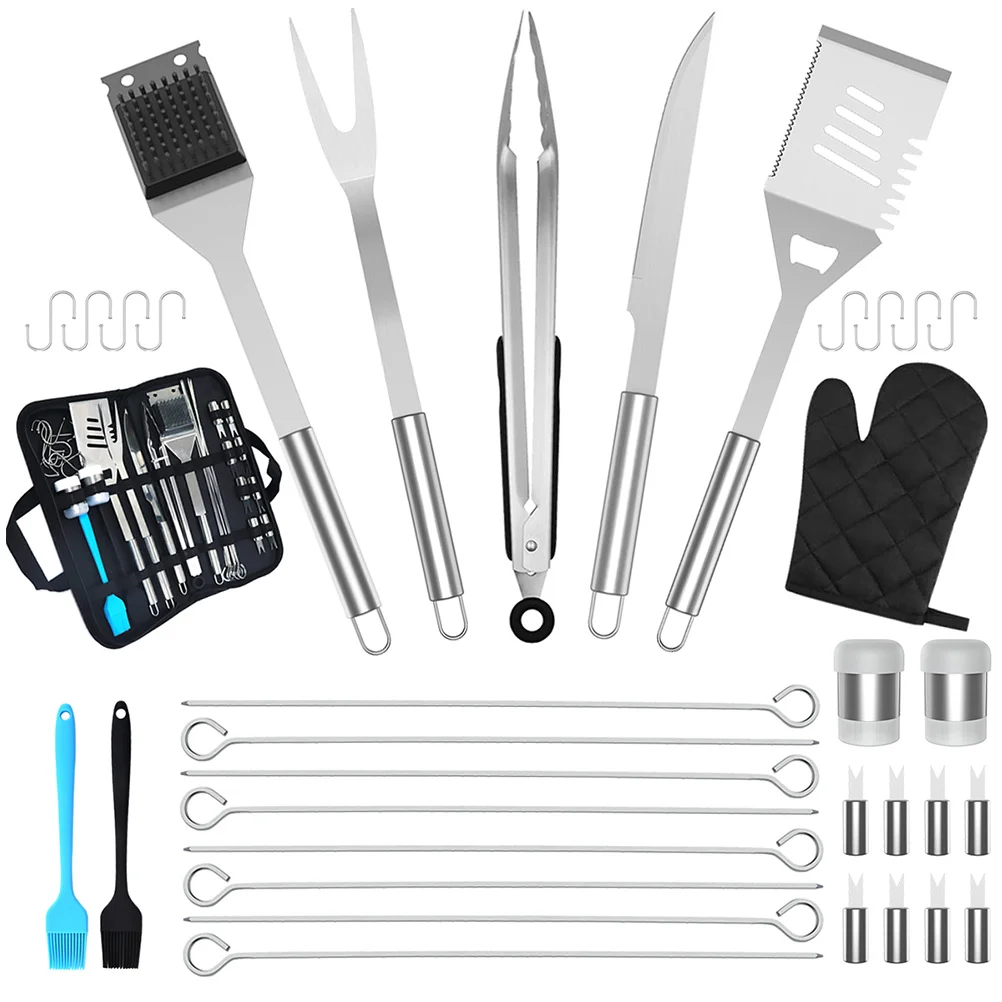 

1 Set 35pcs Barbecue Supplies Barbecue Tools Barbecue Kit for Home (Silver)