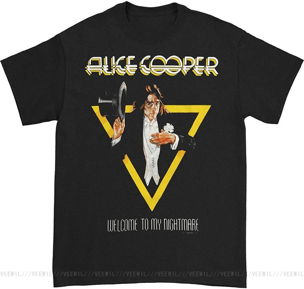 Футболка Alice Cooper с надписью Добро пожаловать в мой кошмар для мужчин и женщин