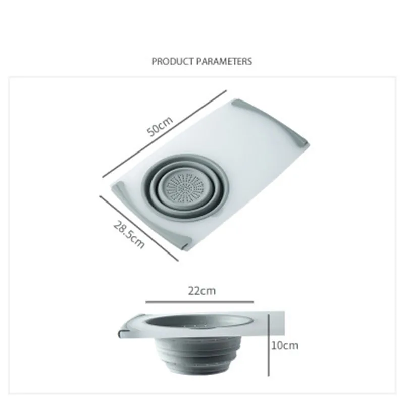 Разделочная доска 3 в 1 многофункциональная раковина сливная корзина разделочная