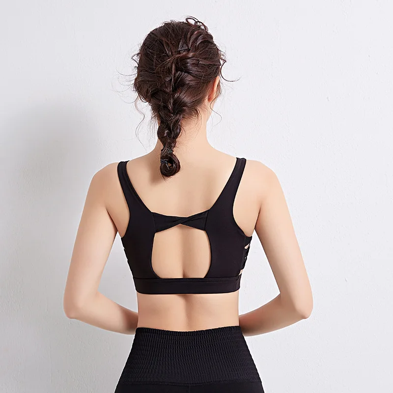 

2020 New Sports Bra Vest Hollow Beauty Back Bra Running Breathable Fitness Sports Underwear Outer Wear