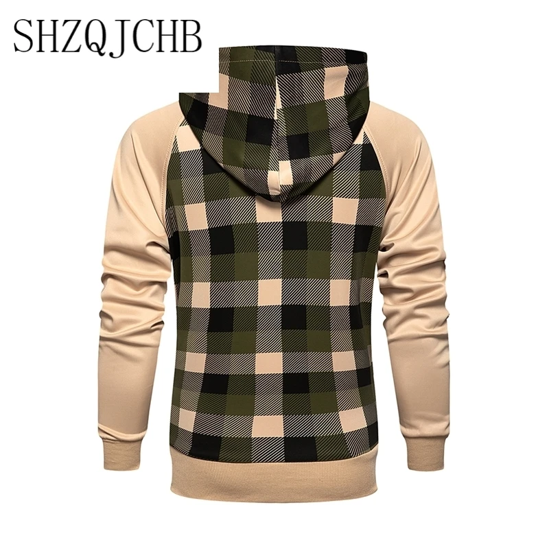 

Mens Autumn Fleece Jacket 2021 Retro Vintage Casual Zipper Plaid Coat Male Coats Jackets Korean Clothes Japanese Streetwear Man