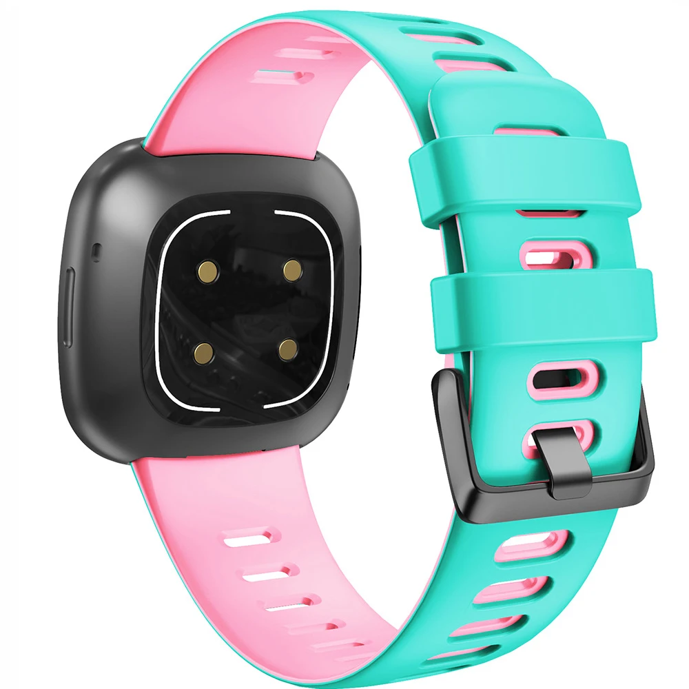 For fitbit versa 3/ Fitbit Sense Strap Soft Silicone Accessories Smart Watch Wrist BandSport Replacment Watchband bracelet