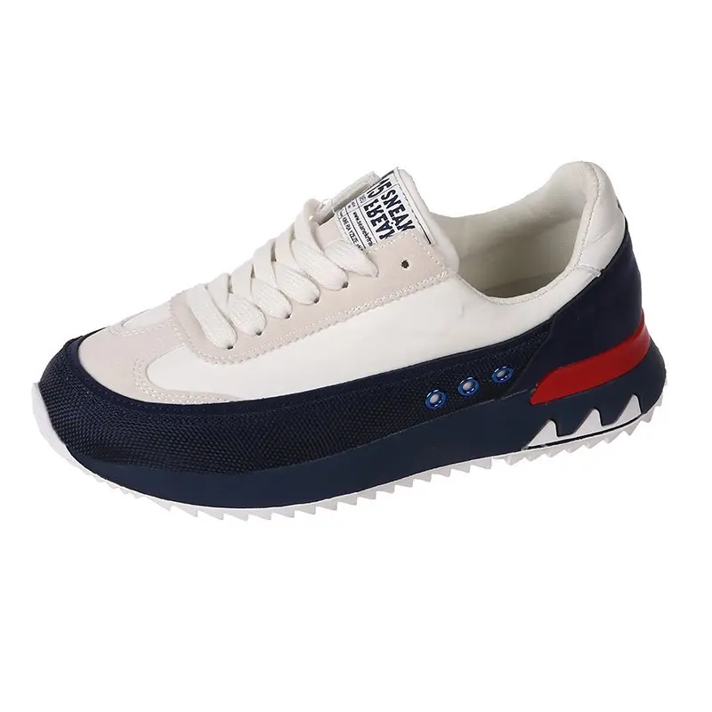 

Sneakers Women Platforms Vintage Casual Shoes Breathble Thick Bottom Running Shoes Patchwork White Sport Shoes