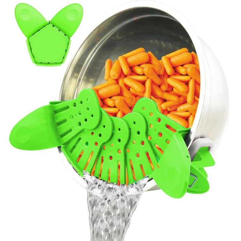 Кухонное сито для пасты регулируемое Натяжное силиконовое с зажимом подходит