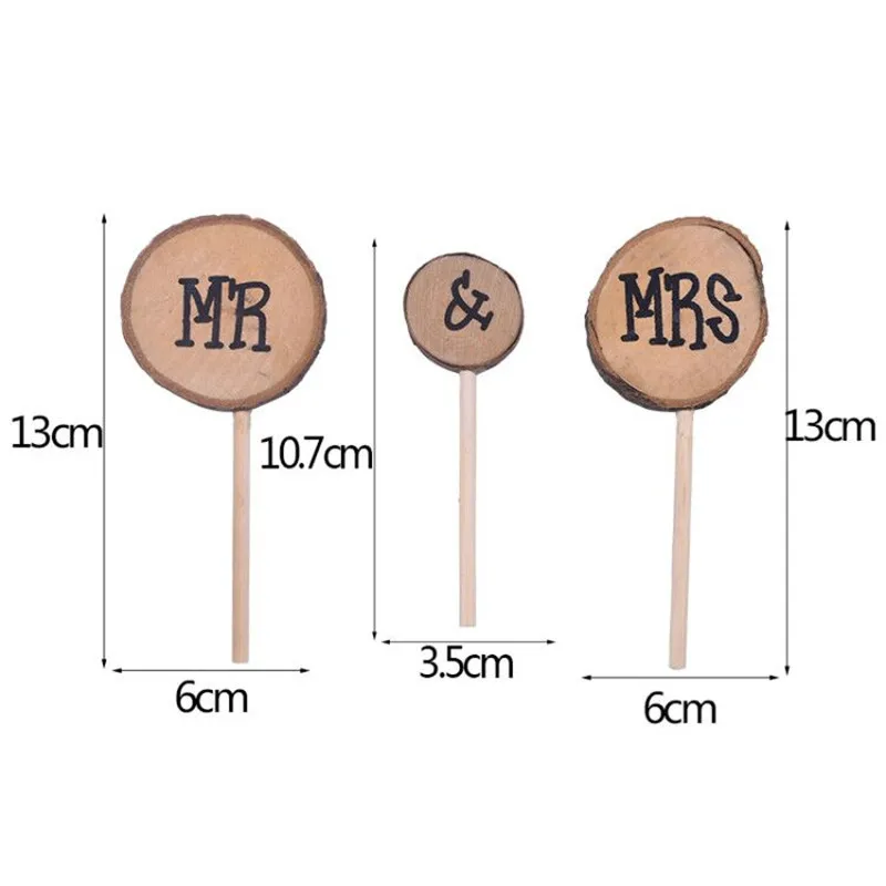 DIY Украшение для свадебного торта "Mr& Mrs" деревянные буквы топперы на свадебный торт украшение для именинного торта сувениры Помолвочные подарочные украшения - Цвет: B12