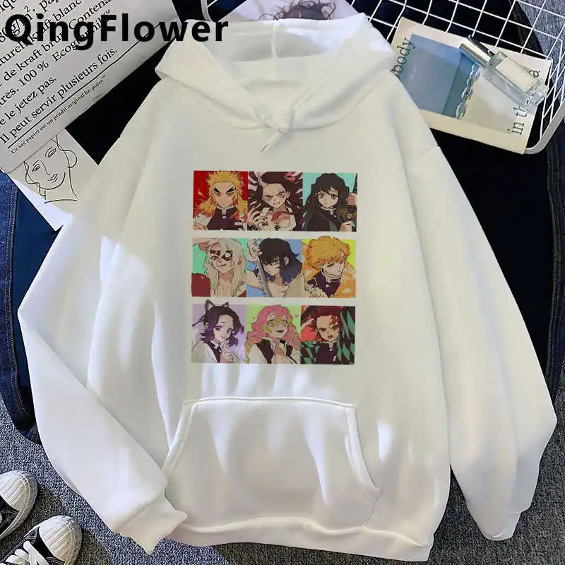 

Demon Slayer Kimetsu No Yaiba Tanjirou Kamado hoodies male y2k aesthetic Oversized men pullover hoddies printed