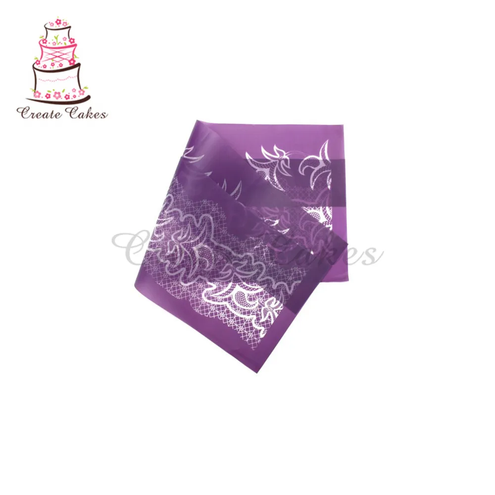 Новый дизайн кружевной боковой трафарет для торта дизайнерский цветочный