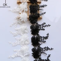 1yard 9 5cm batch of black and white water soluble flower with lace fabric decal diy sewing clothing accessories