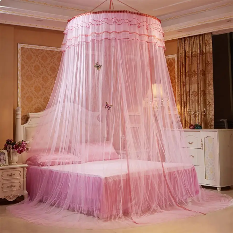 

25Children Elegant Dome Mosquito Net Canopy Lace Princess Style Mosquito Net Bed Curtain Netting Mosquito Net For Baby Sleeping