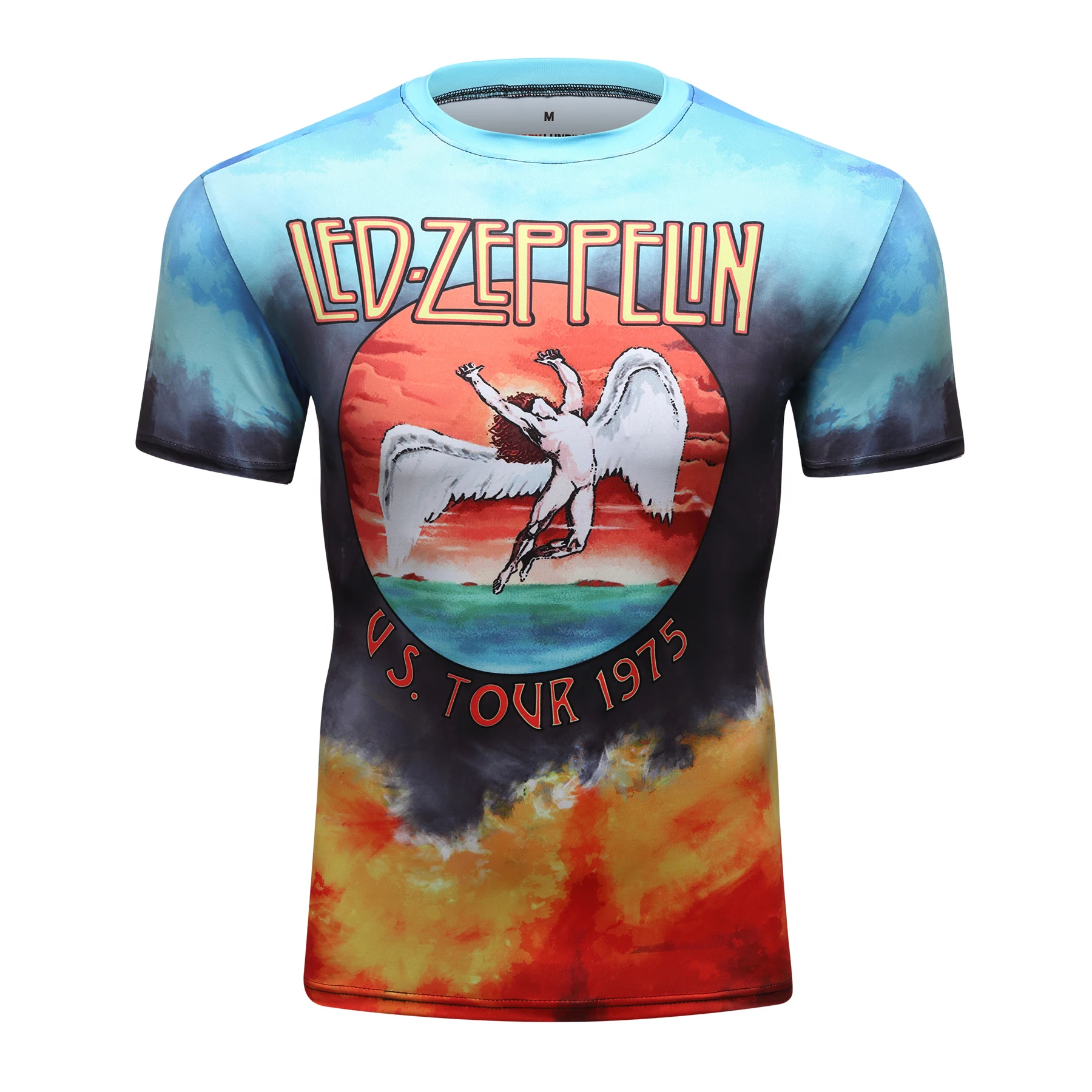 

Лето 2021, Мужская цифровая печать, Мужская одежда для фитнеса и бега с коротким рукавом