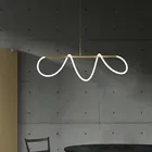 Креативная светодиодная люстра подвесной светильник 110150200 см декоративный светодиодный Золотой подвесной светильник для столовой фойе кухни кафе