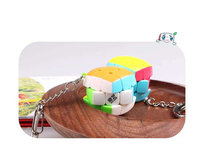 Qiyi магический куб Брелок головоломка мини 3x3x3 цепь антистресс скорость обучения