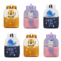 new 2021 kindergarten childrens schoolbag boys girls cute animal prints breathable burden reduction cartoon zipper backpack