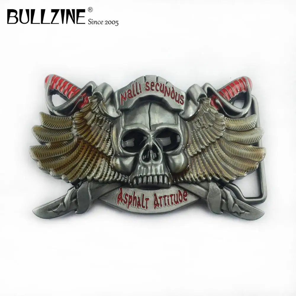 В Bullzine череп пряжки ремня с оловянной отделкой FP 03052 подходит для детей на возраст