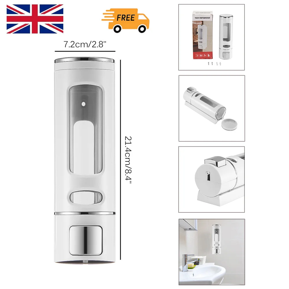 

400ML Liquid Soap Dispenser Wall Mount Sanitizer Dispensador For Bathroom/ Kitchen Hand Soap Dispensers Accessories Holder