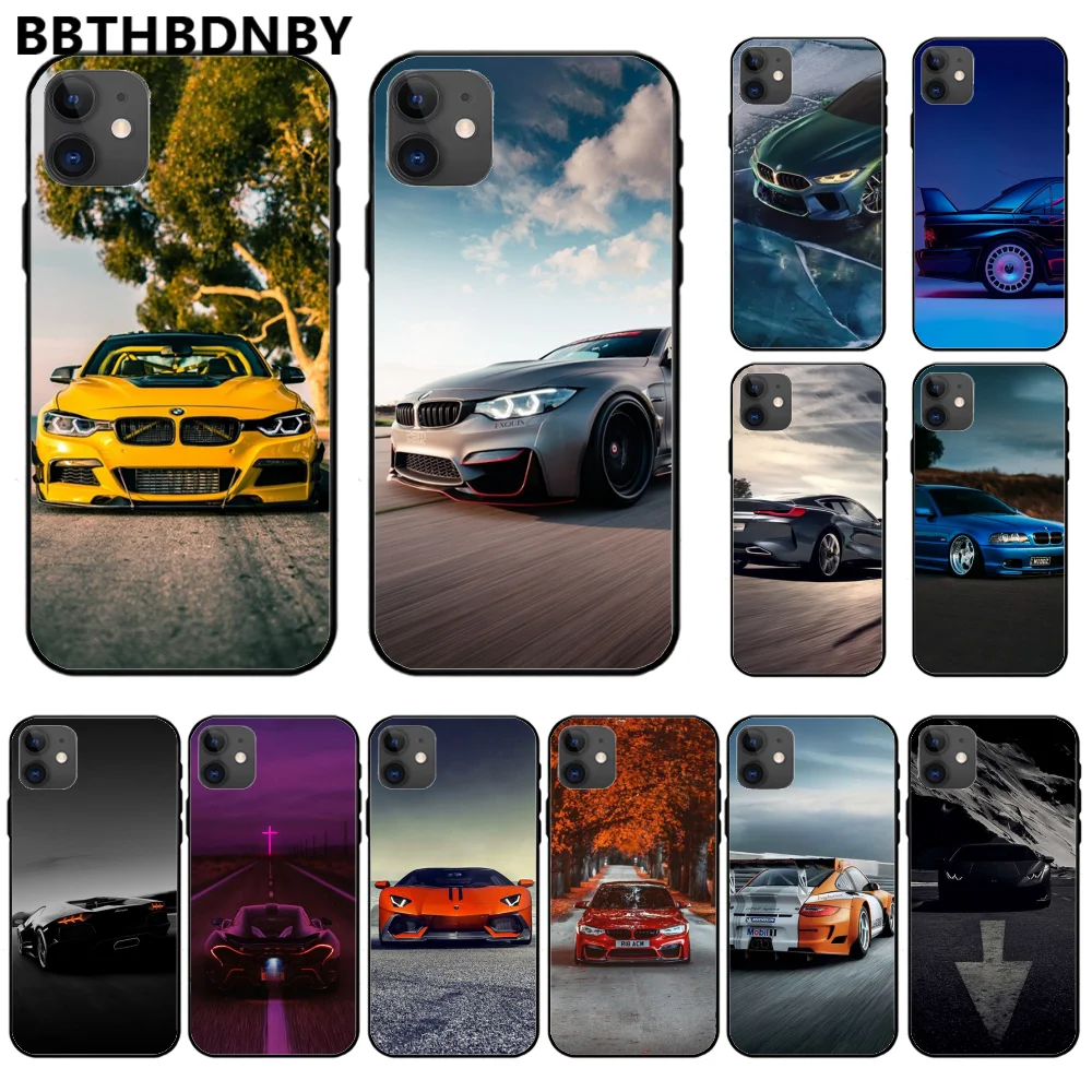 Для iphone 6s Горячая роскошь BMW мягкий черный чехол для телефона 11 pro max x xs xr 7 8 plus 6 5 5S