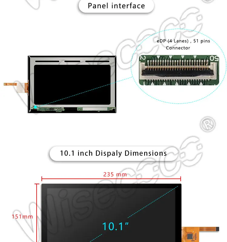 Wisecoco 10," VVX10T022N00 ips lcd экран 2560 × 1600 eDP ландшафтного типа+ igc конденсатор сенсорный датчик для Pad& Tablet
