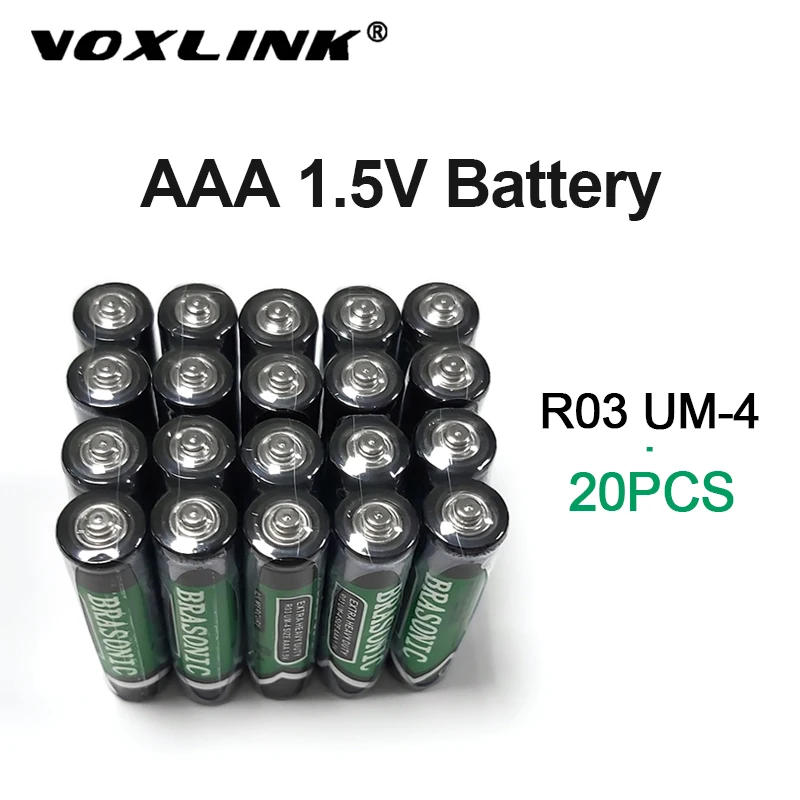 VOXLINK 20 шт. aaa батарея 1 5 В LR6 AM3 R03 MN1500 углеродная сухая Первичная для клавиатуры