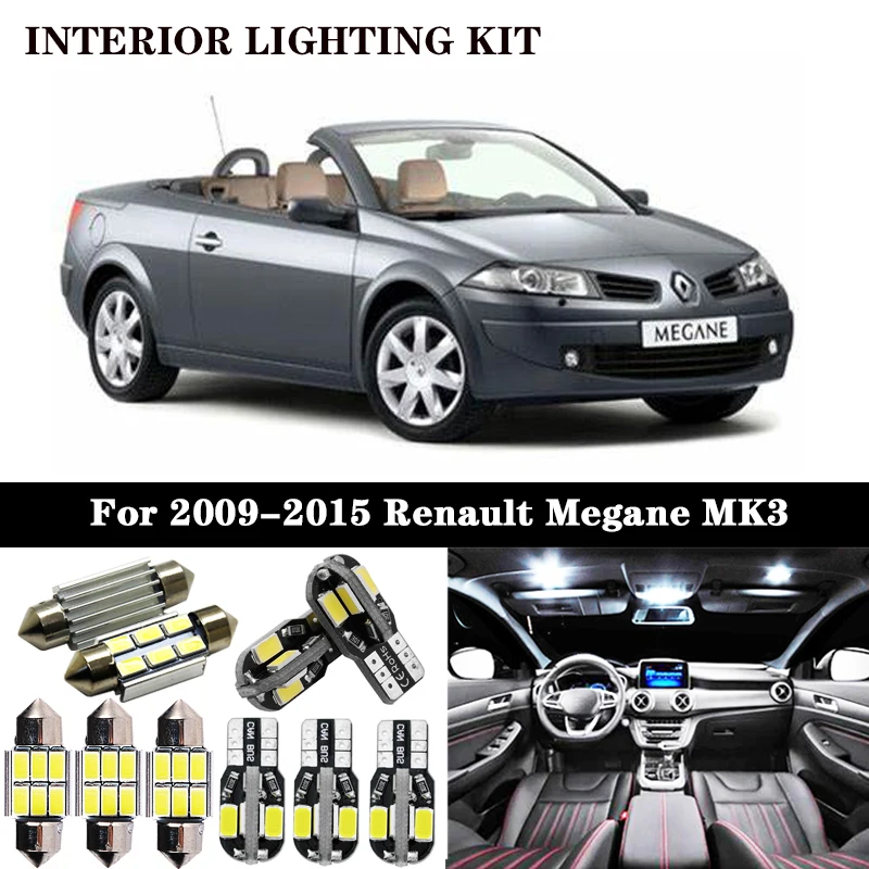 14 шт. x 100% без ошибок для 2009 2015 Renault Megane III 3 MK3 хэтчбек автомобильная светодиодная