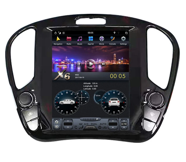 Автомобильный GPS навигатор tesla style 6 ядерный экран 10 4 дюйма android 9 0 для Nissan Juke Infiniti ESQ