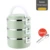 Square buckle three layer Northern Europe green  with stainless steel chopsticks and spoon