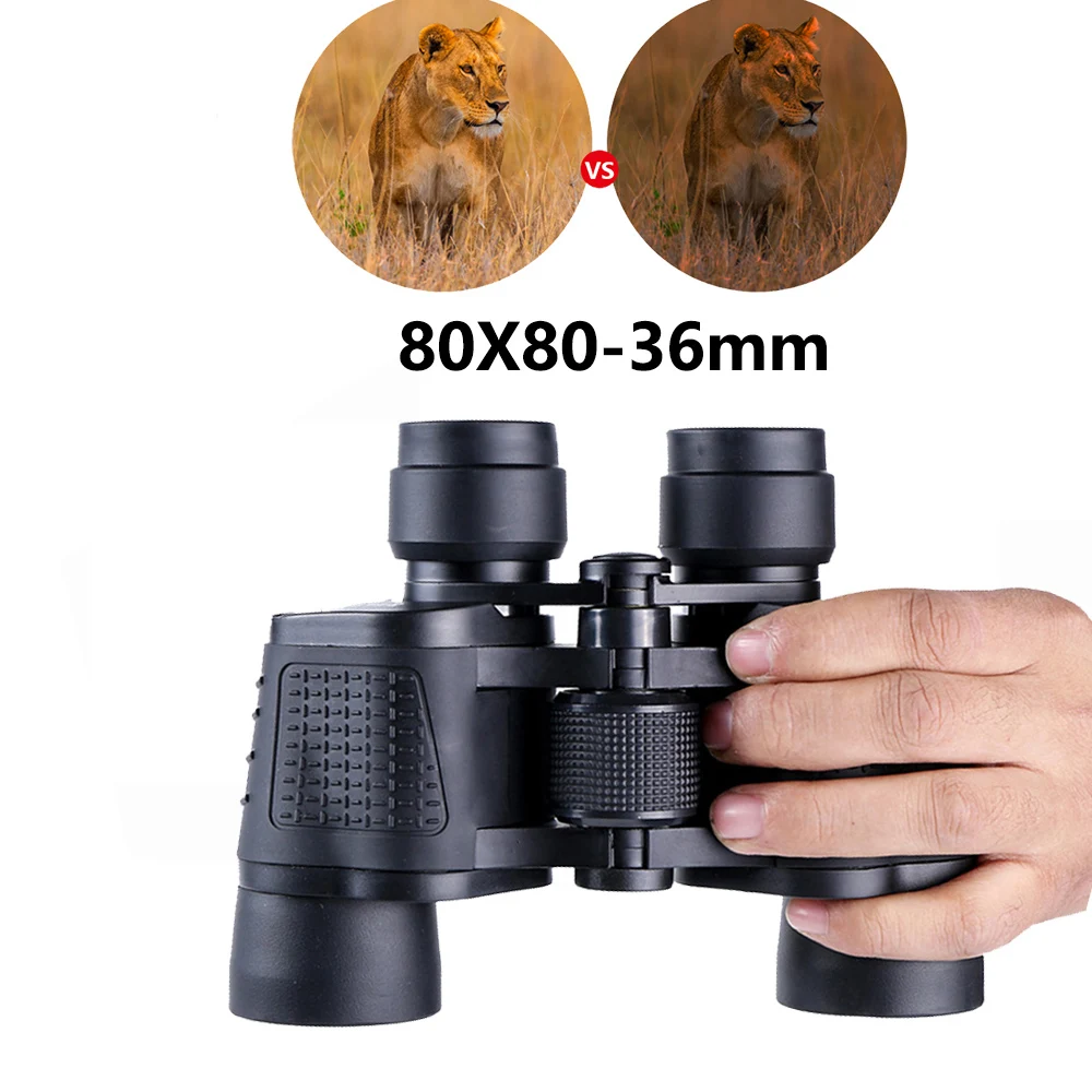 

80X80 высокое Мощность бинокль оптический Стекло объектив телескопа дальность 90000 м низкий уровень светильник ночное Vvision для охоты и спорта с...